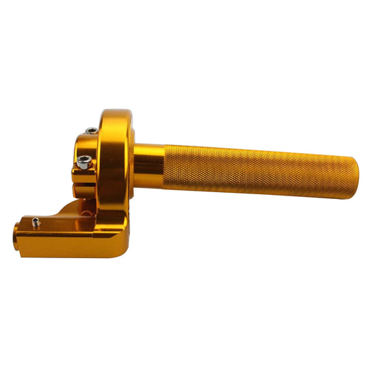 GOOFIT 7/8'' Motorcycle CNC Aluminum Twist Throttle Grips Clamp Replacement For Pit Bike Go Kart Gold