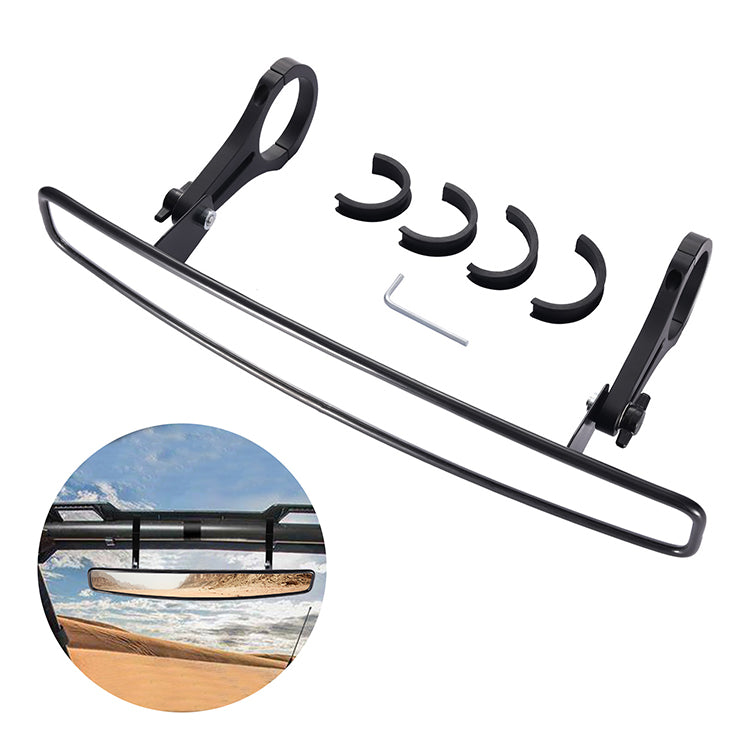 GOOFIT 15" Wide Rear View Center Mirror Convex Design with 2" Clamp & Rubber Gasket Replacement for UTV Mirror RZR 800 1000 S 900 XP 1000 Talon Black