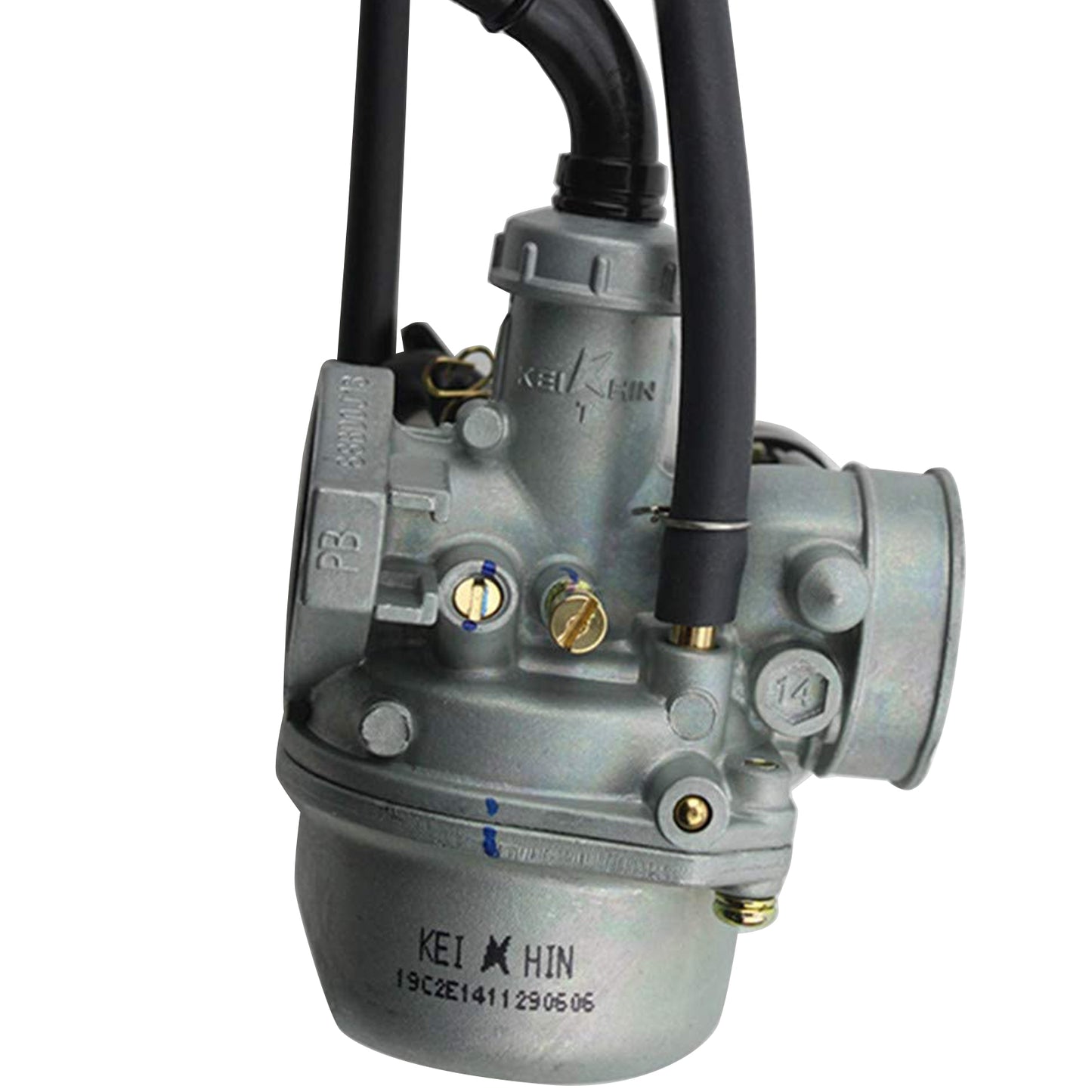 GOOFIT PZ19 19mm Zinc Carburetor with Hand Choke Lever Replacement For 110cc ATV Dirt Bike Go Kart
