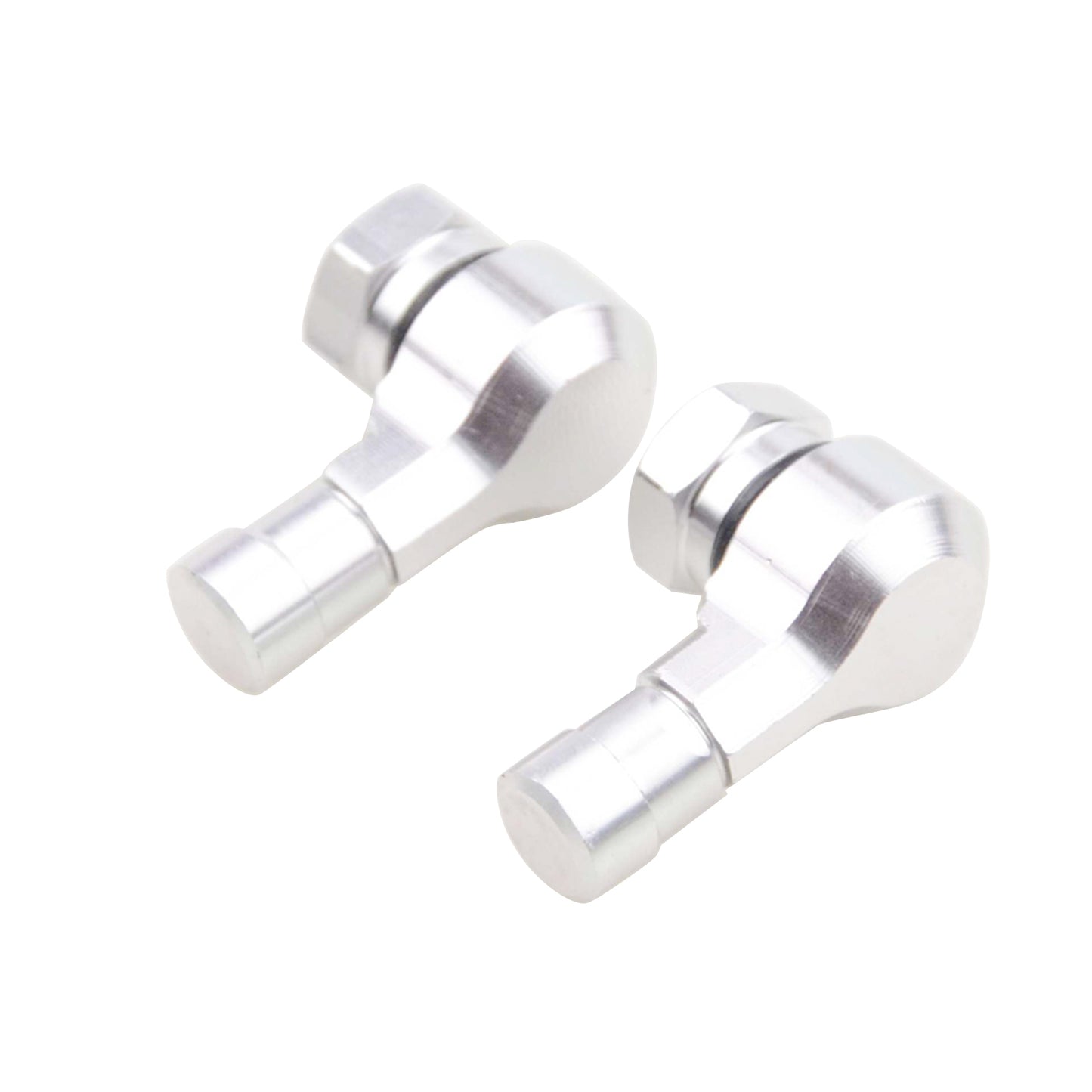 GOOFIT 90 Degree Motorcycle Spiracle Silvery Valve Stems Tire Tyre Pair Replacement For ATV