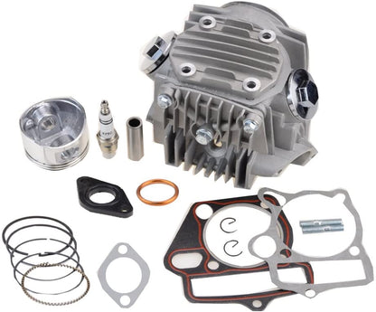GOOFIT 52.4mm Cylinder Head Piston rings Gasket Spark plug Replacement for 4 Stroke Taotao 110cc ATV Scooter Dirt Bike Motorcycle Engine ATV