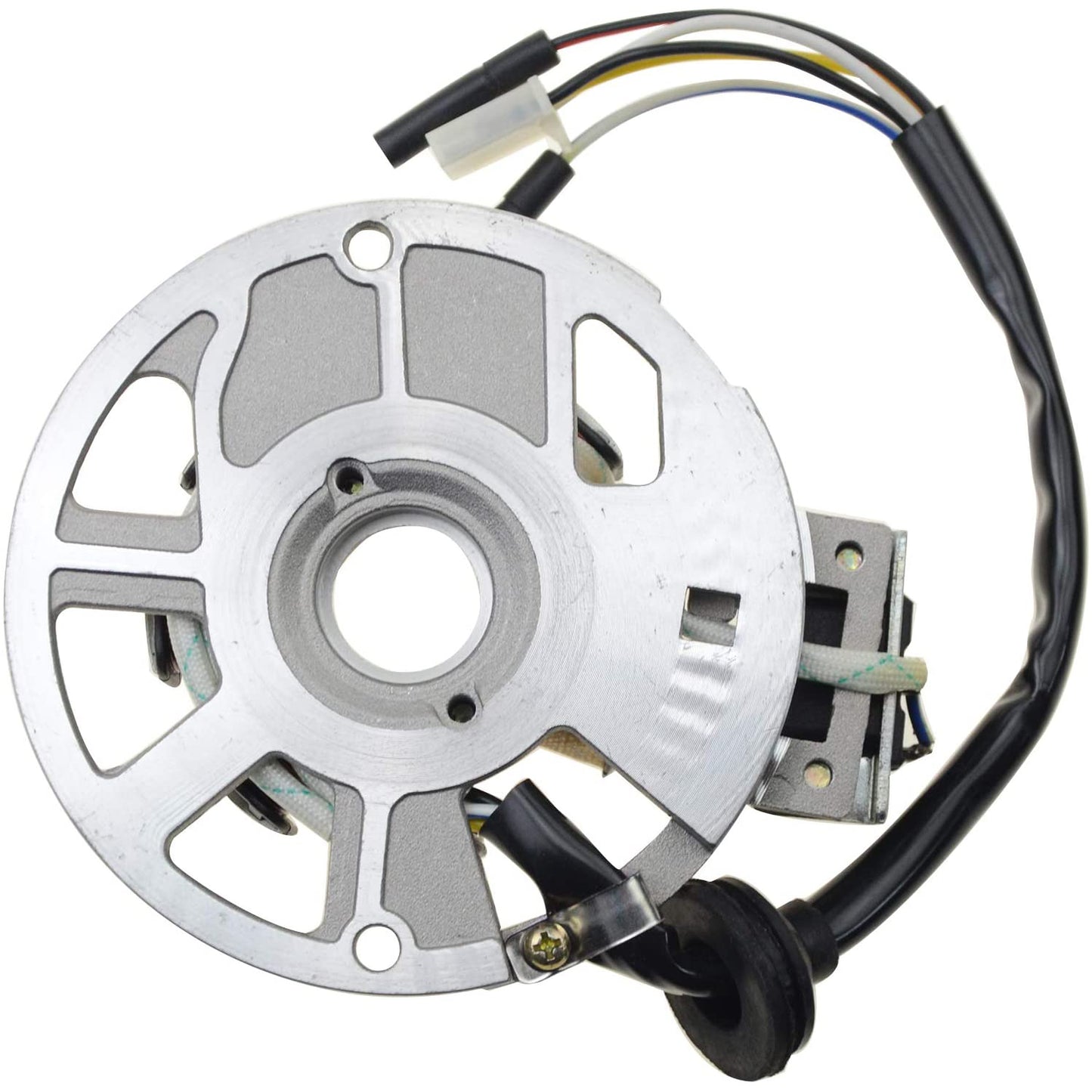 GOOFIT Motorcycle 5 Wires 3 Pin Ignition Stator Magneto Coil Generator Replacement for JOG50 Motorcycle Accessories
