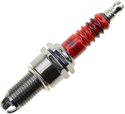 GOOFIT 4 Pcs Set D8TC 3-Electrode Spark Plug Replacement For Motorcycle 50cc 70cc 90cc 110cc ATV 150 Moped Go Kart Scooter High Performance Spark Plug
