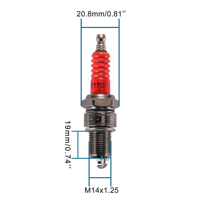 GOOFIT F7TC Spark Plugs Replacement For GX120 GX160 GX200 GX240 GX270 GX340 GX390 Engine Generator Lawnmower Tractor Rototiller Water Pump Go Kart