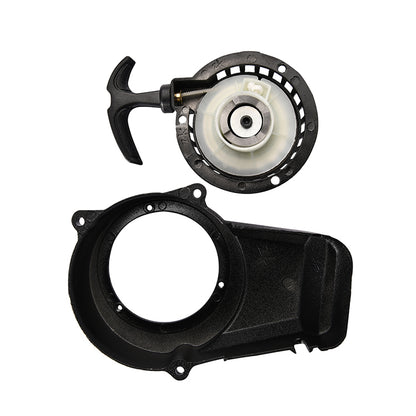 GOOFIT black Alloy Pull Start Recoil Starter Replacement For 2 Stroke 47cc 49cc Dirt Bike ATV