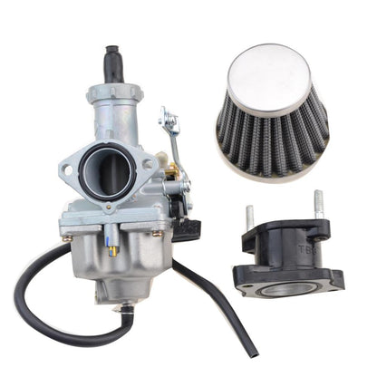 GOOFIT Pz27 Carburetor Carb Cable Choke With Air Filter and Intake Manifold pipe for 4-Stroke CG 125cc 150cc 200cc 250cc ATV Dirt Bike Go Kart