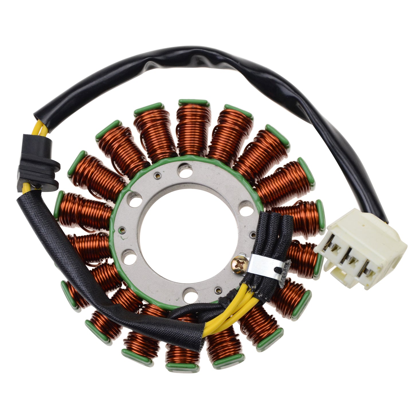 GOOFIT 18 Coil 3 Wires Motorcycle Magneto Stator Coil Ignition Generator Engine Accessories Replacement for CBR1000 2004-2007