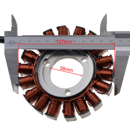 GOOFIT 18 Coil 3 Wires Motorcycle Magneto Stator Coil Ignition Generator Engine Accessories Replacement for GSX600 2006-2014