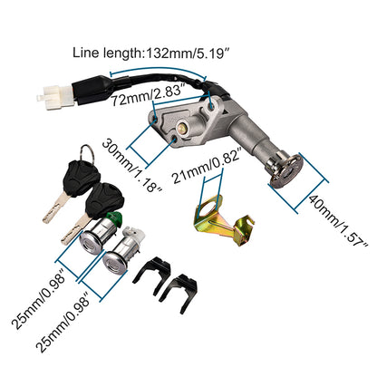 GOOFIT Ignition Switch Key Set Replacement For GY6 150cc Chinese Scooter Moped