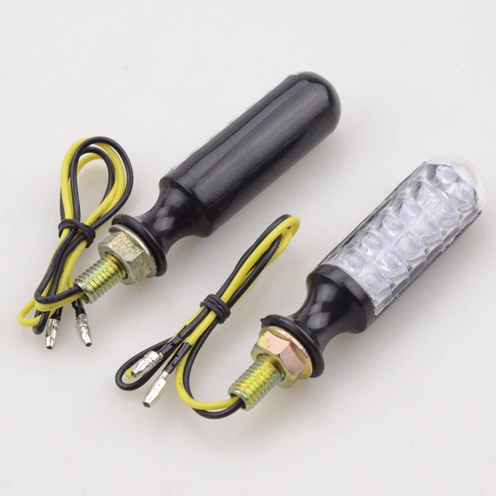 GOOFIT Universal Motorcycle Indicator Turn Signal light with 12 pcs LED for Scooter ATV Bicycle