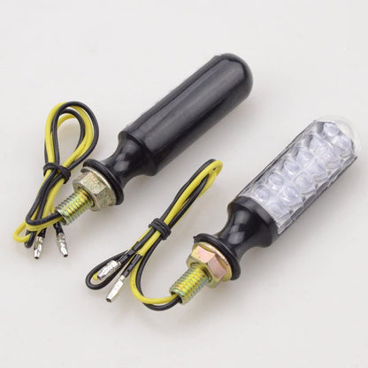 GOOFIT Universal Motorcycle Indicator Turn Signal light with 12 pcs LED for Scooter ATV Bicycle