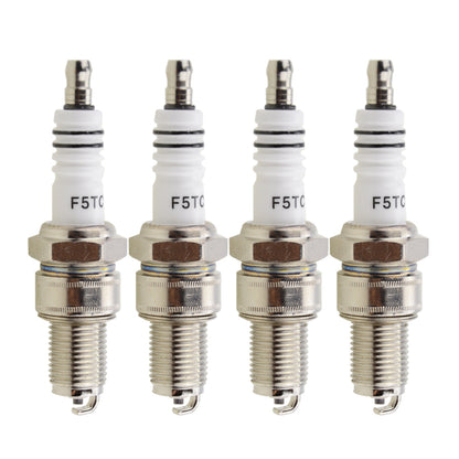 GOOFIT Spark Plug F5TC replacement For 50cc 70cc 90cc 110cc ATV 150 Ignition Plug Moped Motor Scooter Go Kart Pocket Bike (4pcs/set)