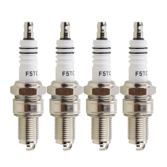 GOOFIT Spark Plug F5TC replacement For 50cc 70cc 90cc 110cc ATV 150 Ignition Plug Moped Motor Scooter Go Kart Pocket Bike (4pcs/set)