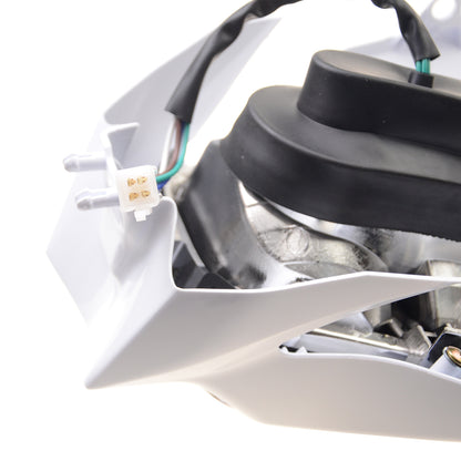 GOOFIT Motorcycle Headlight S2 12V 35W Lamp Light Fairing Headlight Replacement For Motorcycles Dirt Bike Pit Bike White