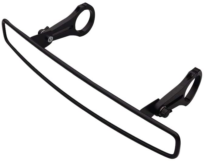 GOOFIT 15" Wide Rear View Center Mirror Convex Design with 1.75" Clamp & Rubber Gasket For UTV Ranger RZR 570 800 900 1000 XP ATV Talon Black