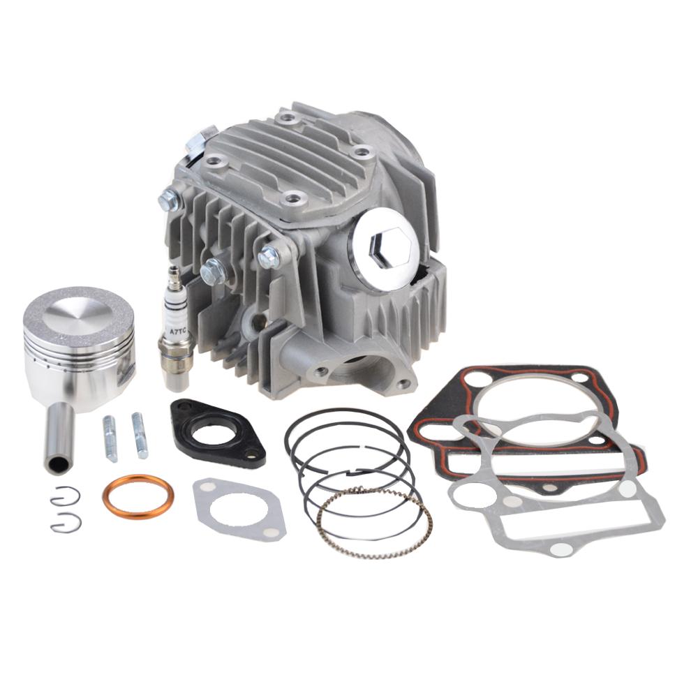 GOOFIT 52.4mm Cylinder Head Piston rings Gasket Spark plug Replacement for 4 Stroke Taotao 110cc ATV Scooter Dirt Bike Motorcycle Engine ATV