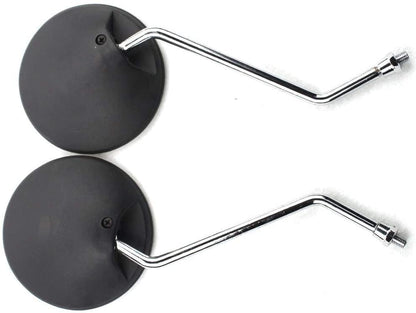GOOFIT Adjustable 8mm Antenna Style Retro Vintage Round Rearview Mirrors Replacement for Motorcycle Go-Kart ATV Scooter Dirt-bike Mini-bike Moped Quad