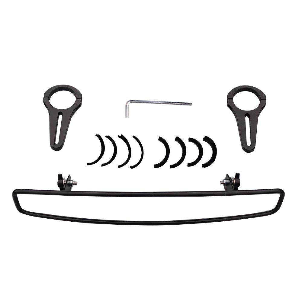 GOOFIT 15" Wide Rear View Center Mirror Convex Design with 1.75" Clamp & Rubber Gasket For UTV Ranger RZR 570 800 900 1000 XP ATV Talon Black