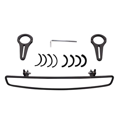 GOOFIT 15" Wide Rear View Center Mirror Convex Design with 1.75" Clamp & Rubber Gasket For UTV Ranger RZR 570 800 900 1000 XP ATV Talon Black
