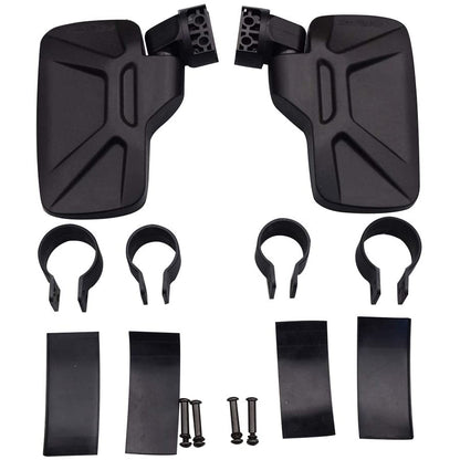 GOOFIT Rear View Side Mirror with 1.75" 2" Roll Cage Bar Replacement For UTV RZR XP1000 XP1K Turbo Black