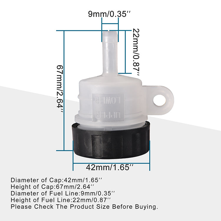 GOOFIT Plastic Universal Rear Brake Fluid Reservoir Oil Cup Replacement for 50cc 90cc 110cc 125cc Motorcycle ATV Dirt Pit Bike