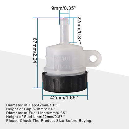 GOOFIT Plastic Universal Rear Brake Fluid Reservoir Oil Cup Replacement for 50cc 90cc 110cc 125cc Motorcycle ATV Dirt Pit Bike