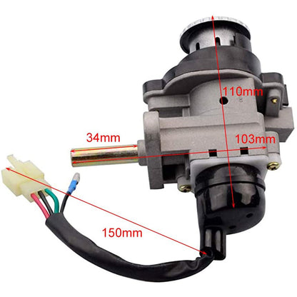 GOOFIT Start Key Ignition Switch Assy 4 Wire Replacement For 50cc 70cc 90cc 110cc 125cc 150cc Scooter Motorcycle