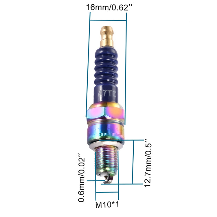 GOOFIT A7TC High Performance Motorcycle Spark Plug Replacement For 50cc 70cc 90cc 110cc ATV 150 Ignition Plug Moped Go Kart Scooter