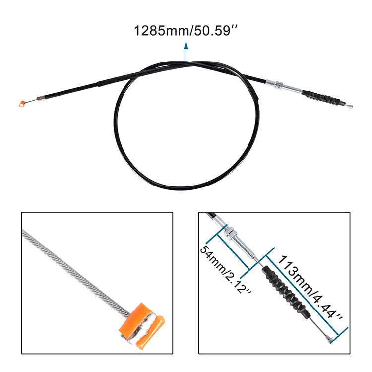 GOOFIT 50.59" Motorcycle Clutch Cable Replacement For 200cc 250cc China Moped Scooter Chinese Scooter ATV Quad Go Kart Moped