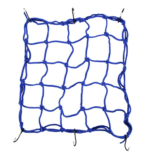 GOOFIT Motorcycle Luggage Cargo Net Helmet Net 15" with Hooks Elasticated Stretchable Replacement for Motorbike ATVs Bikes Cars Trucks
