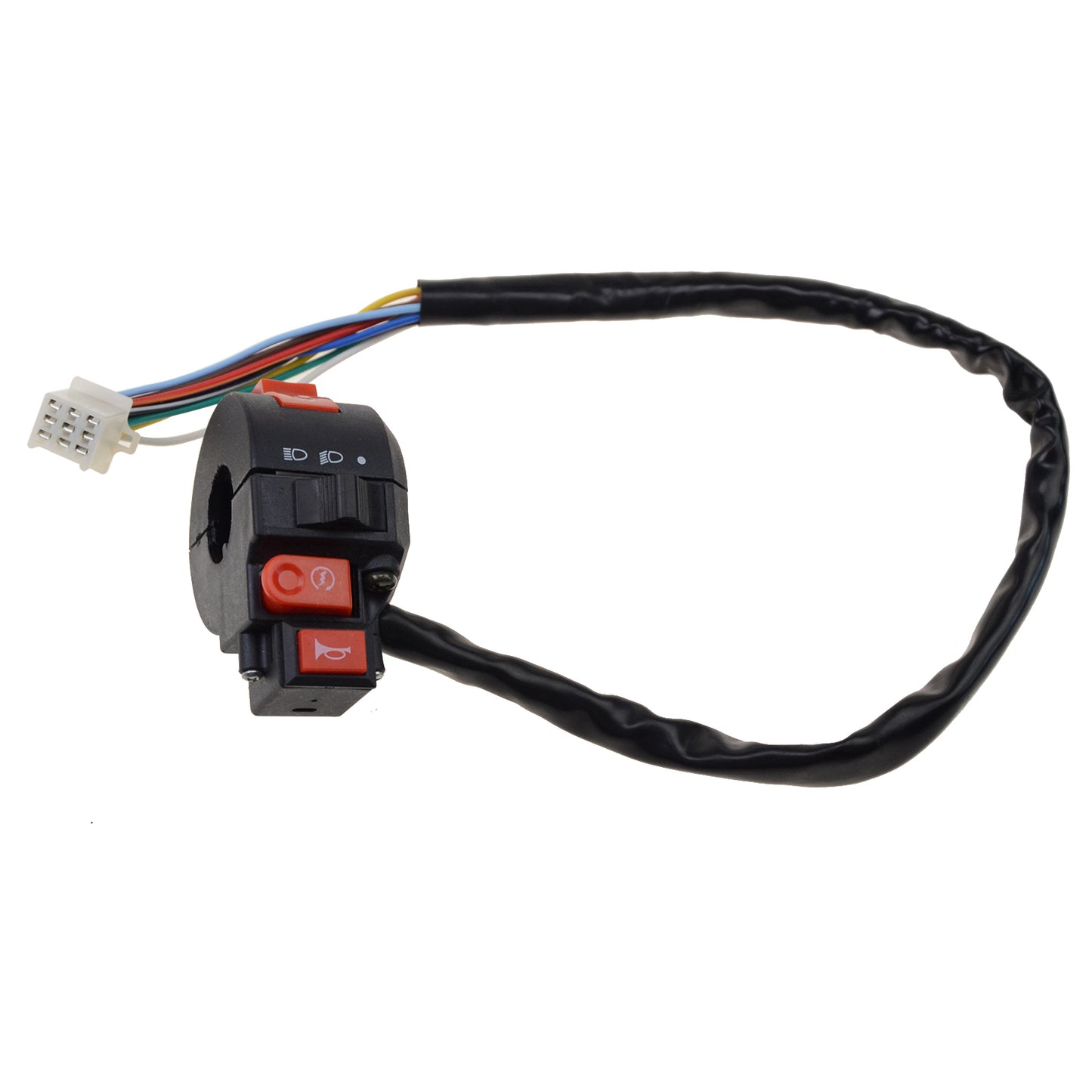 GOOFIT 7/8" 22mm Handlebar 4 Function 9 Pin Right Start Switch with Horn Button Replacement for 50cc 70 cc 90cc 110cc 125cc 150cc 200cc 250cc Chinese