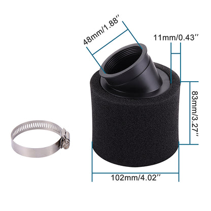 GOOFIT 48mm Air Filter Racing Replacement for GY6 50cc Motorcycle Scooter Bike Dirt Pit ATV Black