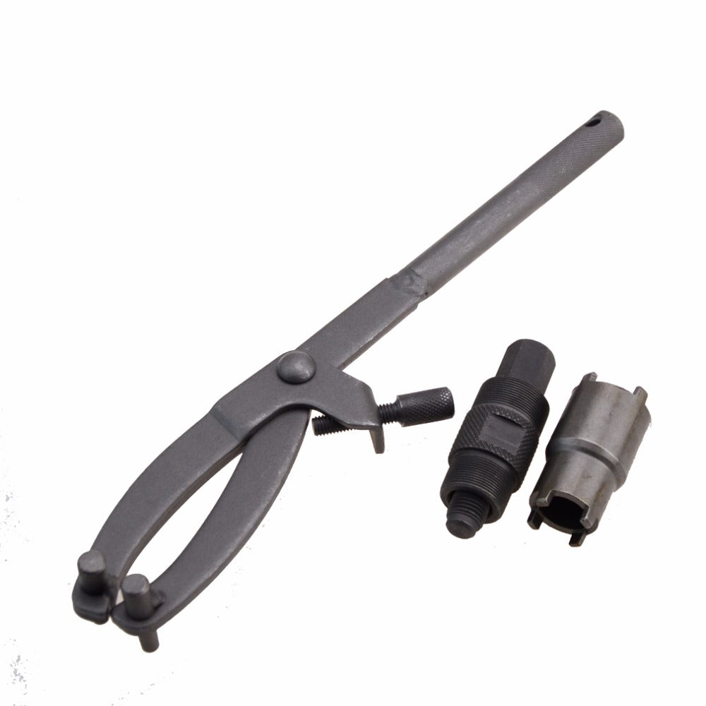 GOOFIT 3 Pcs Set Stator Removal Kit Clutch Tool Double-head Repair Tools Magneto Pull Code 24mm/27mm Holder Replacement For Chinese Scooter Parts Pit