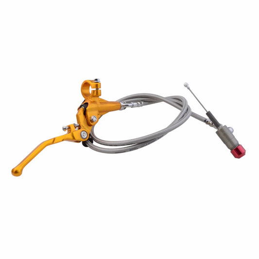 GOOFIT 1200mm Hydraulic Clutch Lever Master Cylinder Fluid Reservoir Lever Replacement for 125-250cc Vertical Engine Off Road Motorcycle