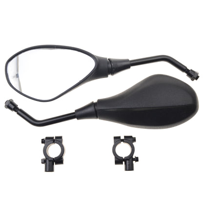 GOOFIT 10mm  Side Mirror Rearview Mirror Black 7/8" Handlebar Mirror Mount Clamp Replacement for all ATV Four-wheelers