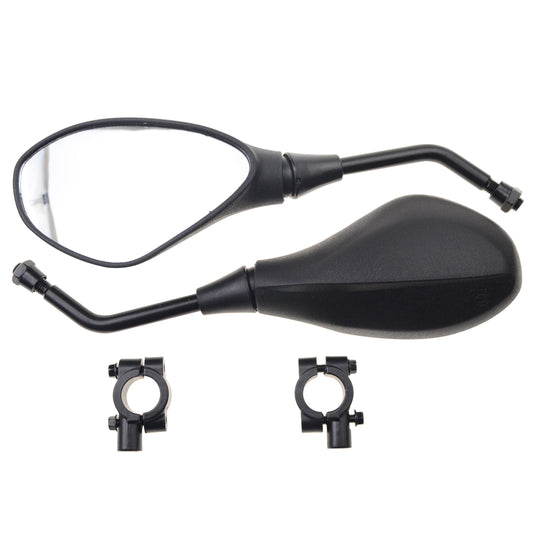 GOOFIT 10mm  Side Mirror Rearview Mirror Black 7/8" Handlebar Mirror Mount Clamp Replacement for all ATV Four-wheelers