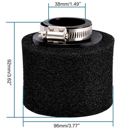 GOOFIT 38mm Air Filter Replacement for ATV Quad Dirt Bike Pit Bike Scooter Go Kart