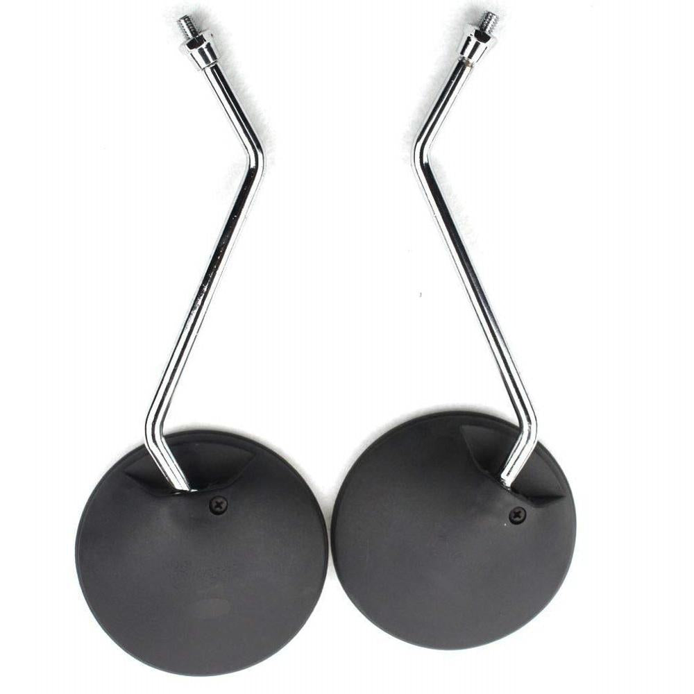 GOOFIT Adjustable 8mm Antenna Style Retro Vintage Round Rearview Mirrors Replacement for Motorcycle Go-Kart ATV Scooter Dirt-bike Mini-bike Moped Quad