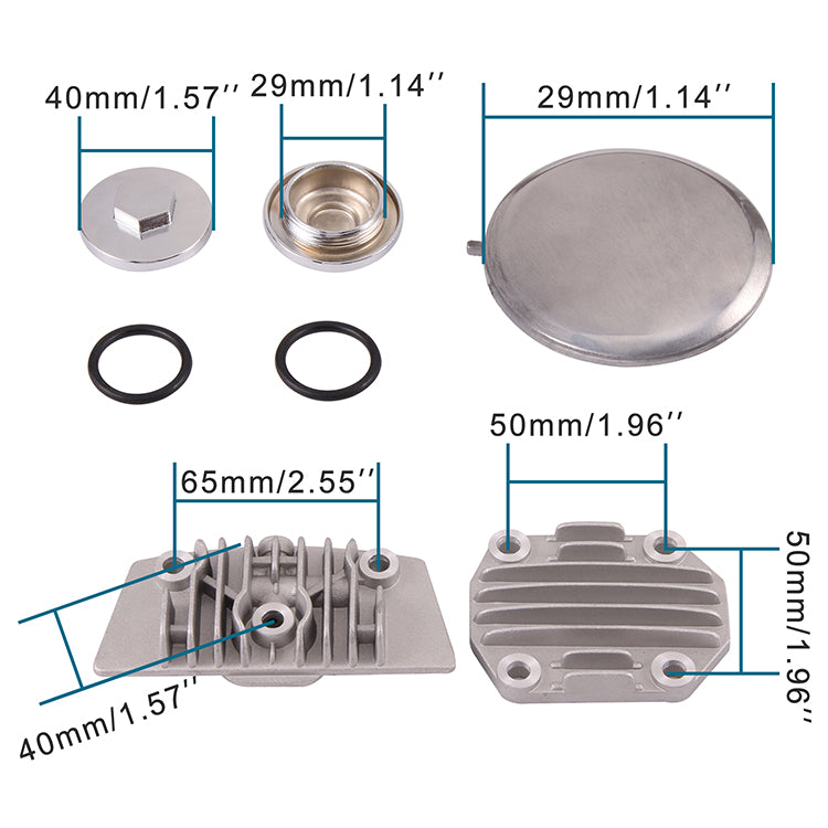 GOOFIT Cylinder Head Cover Sets Replacement For 125cc ATV Dirt Bike Go Kart