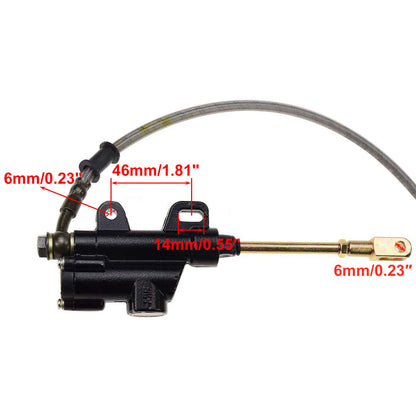GOOFIT Rear Brake Assembly Master Cylinder Caliper With Brake Pads Replacement For SSR 125cc 110cc Pit Dirt Bike Chinese Scooter