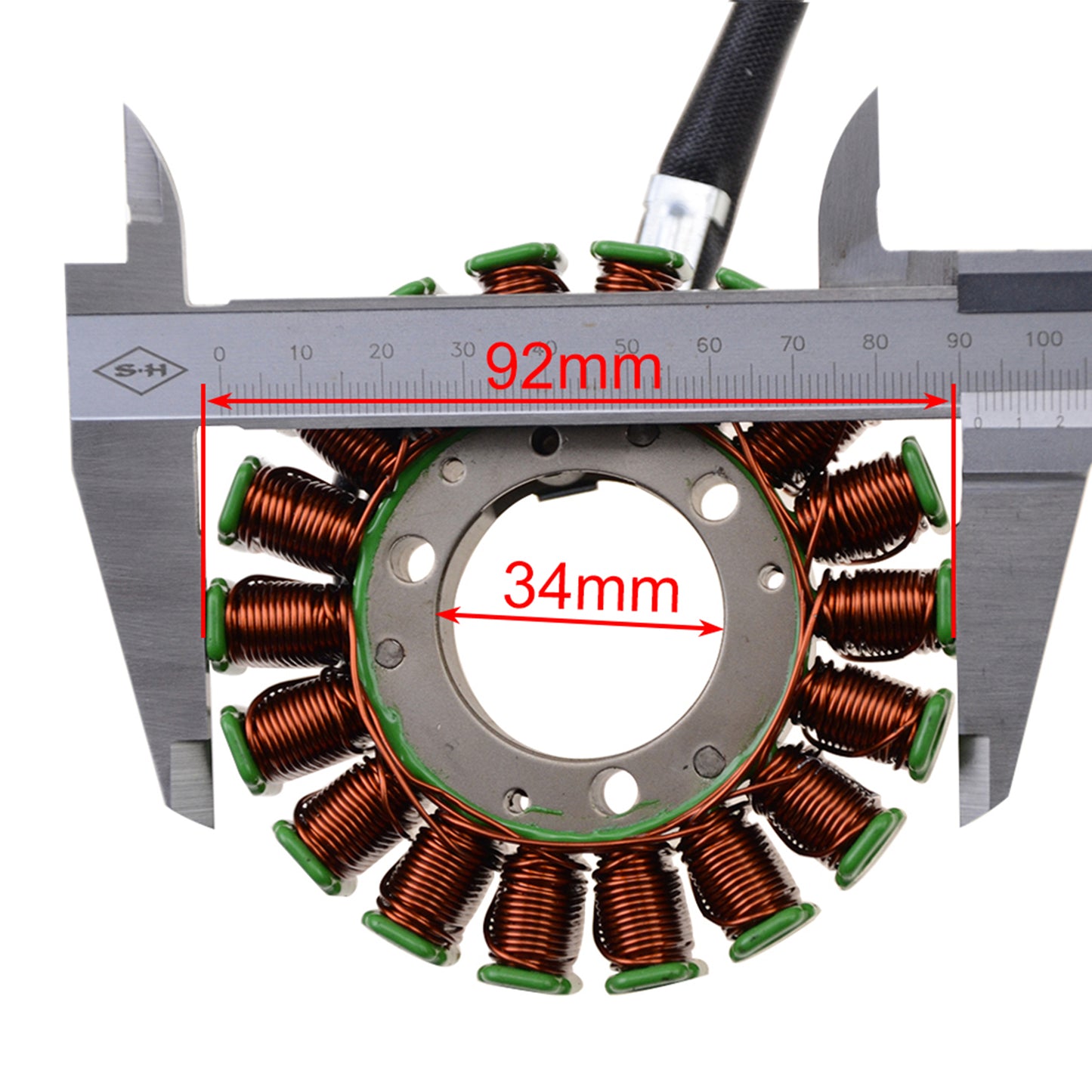 GOOFIT 18 Coil 5 Wires Motorcycle Magneto Stator Coil Ignition Generator Engine Accessories Replacement for YFZ450 YFZ450R Sport ATV 2009-2018