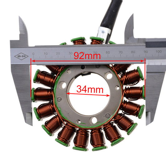 GOOFIT 18 Coil 5 Wires Motorcycle Magneto Stator Coil Ignition Generator Engine Accessories Replacement for YFZ450 YFZ450R Sport ATV 2009-2018