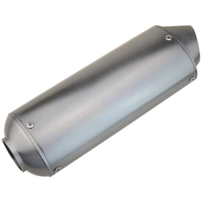 GOOFIT Stainless Steel 1.5 inch Inlet Exhaust Muffler and Slant Cut Exhaust Tip Silver