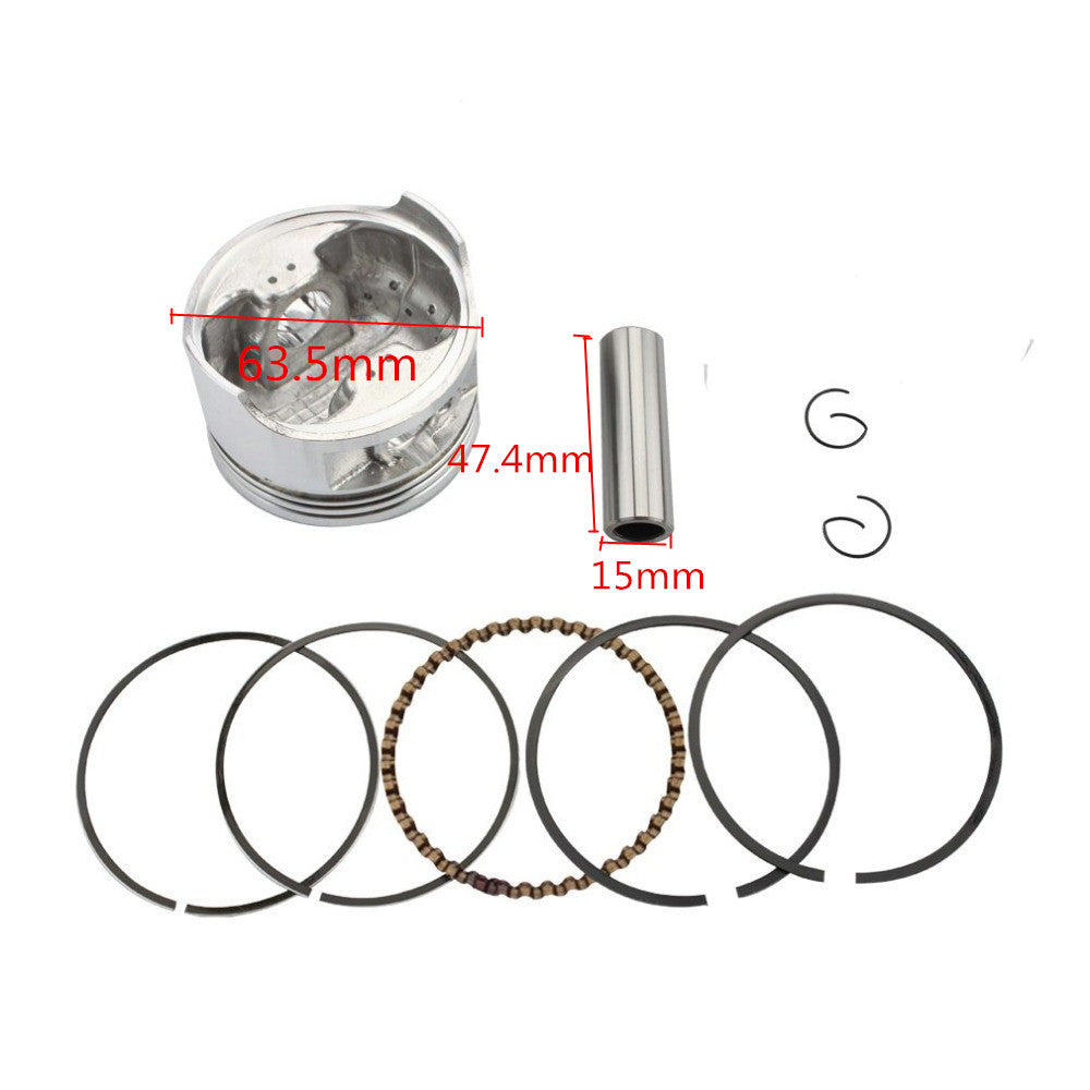 GOOFIT 63.5mm Piston Assembly Kit Replacement For CG 200cc Vertical Engine ATV Scooter Moped