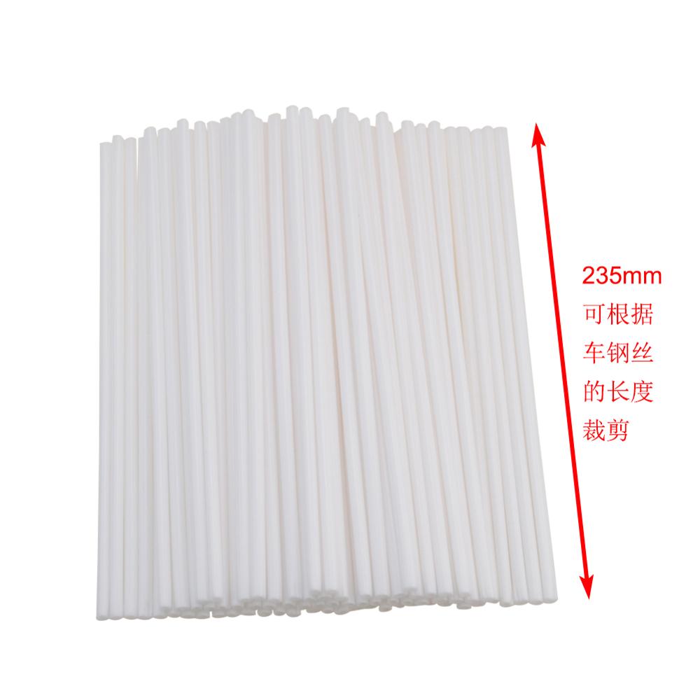 GOOFIT White 72Pcs/set Motorcycle Wheel Spoke Skins Covers Coats Trim Cover Pipe Decorative Protective Wraps Kits Motocross Dirtbike street bike