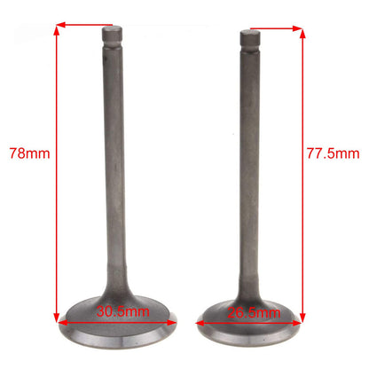 GOOFIT Intake Valve Exhaust Valve Replacement For Helix CN250 Elite CH250 Roketa 250 Linhai Aeolis 260 Water Cooled ATV Go Kart Scooter