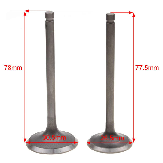 GOOFIT Intake Valve Exhaust Valve Replacement For Helix CN250 Elite CH250 Roketa 250 Linhai Aeolis 260 Water Cooled ATV Go Kart Scooter