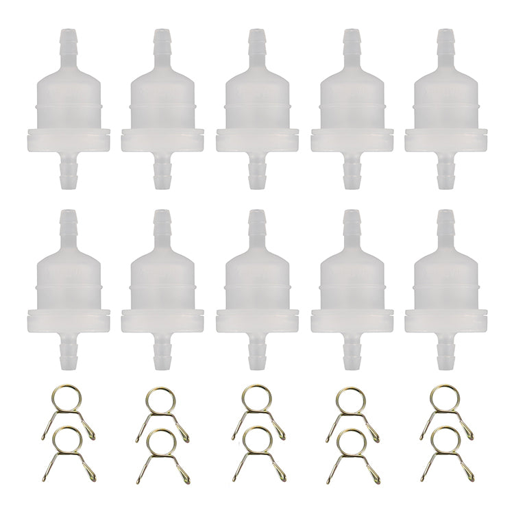 GOOFIT 10pcs Fuel Filter 20pcs Spring Clips Replacement for Universal Almost ATV Quad Scooter Go Kart TaoTao Sunl XR CRF KLX SSR Pit Dirt Bike