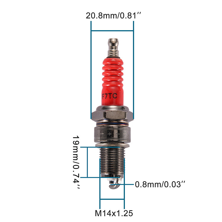 GOOFIT F7TC Spark Plugs Replacement For GX120 GX160 GX200 GX240 GX270 GX340 GX390 Engine Generator Lawnmower Tractor Rototiller Water Pump
