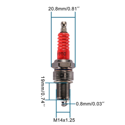 GOOFIT F7TC Spark Plugs Replacement For GX120 GX160 GX200 GX240 GX270 GX340 GX390 Engine Generator Lawnmower Tractor Rototiller Water Pump